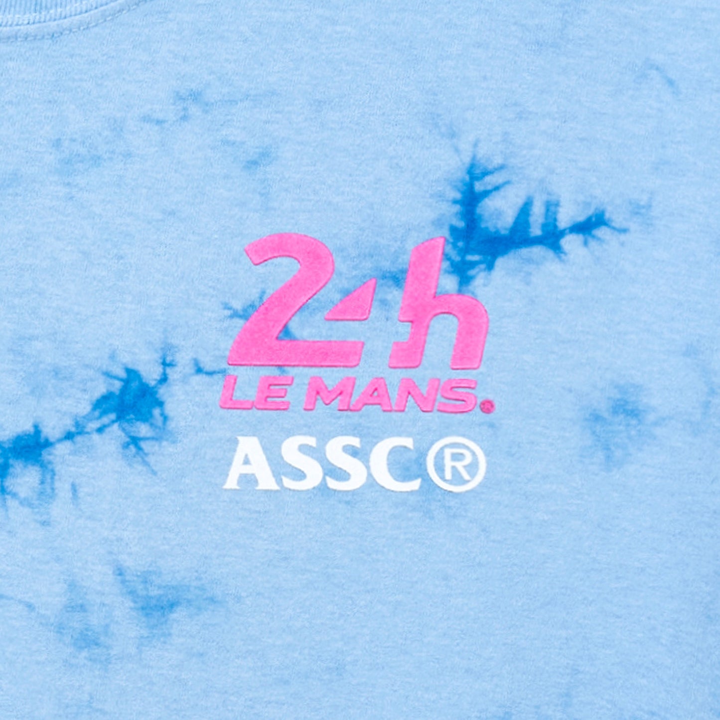 Chequered Flag Tie-Dye Tee - Sky Blue