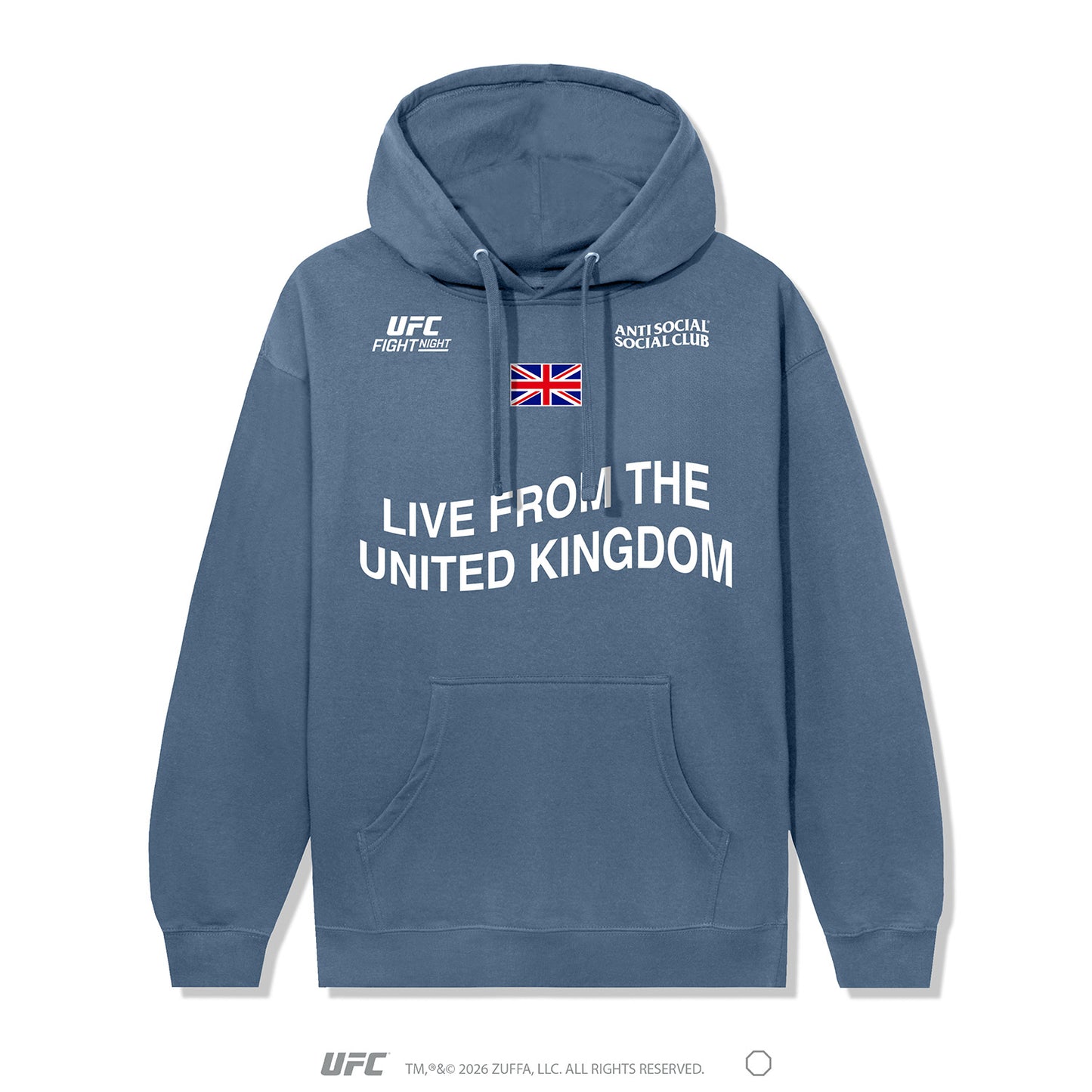 ASSC x Fight Night Hoodie - Storm Blue