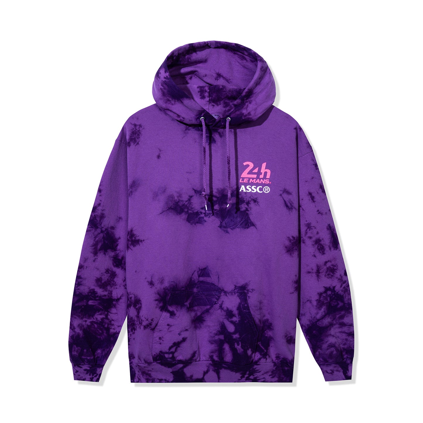 Chequered Flag Tie-Dye Hoodie - Purple