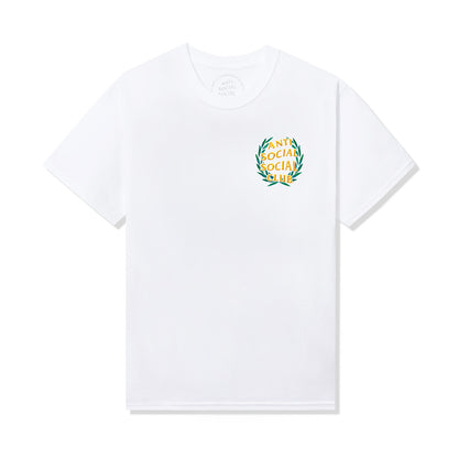 Laurel Logo Flip Tee - White