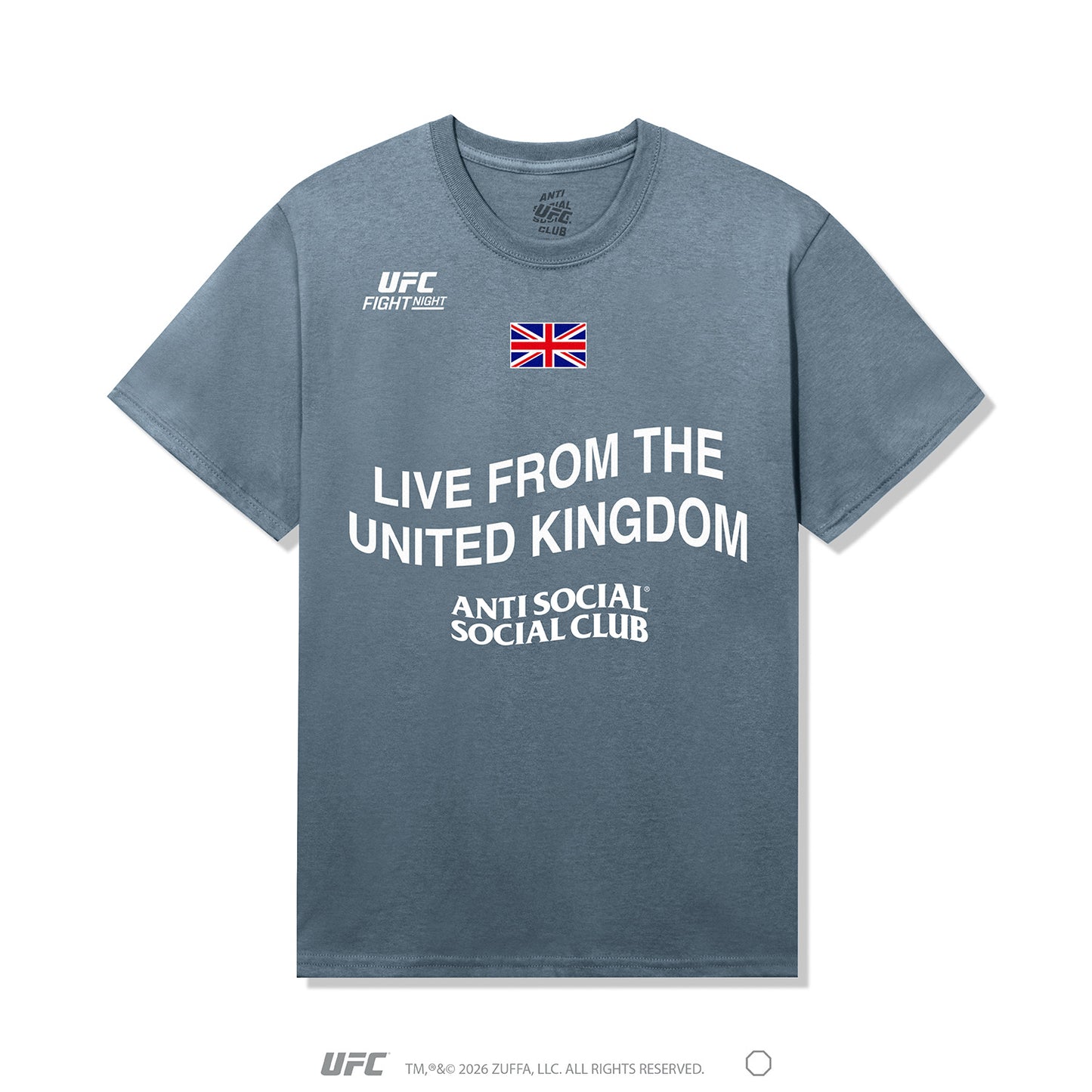 ASSC x UFC Fight Night Tee - Stonewashed Blue