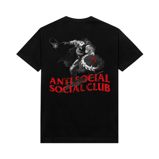 限定ASSC DOOMコラボアパレル、黒Tシャツに赤いDoom Slayerデザイン